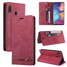 Load image into Gallery viewer, Skin Feel Anti-theft Brush Horizontal Flip Leather Case with Holder &amp; Card Slots &amp; Wallet, For Samsung Galaxy A01, For Samsung Galaxy A02, For Samsung Galaxy A02s EU Edition, For Samsung Galaxy A03s 164mm, For Samsung Galaxy A10, For Samsung Galaxy A10...