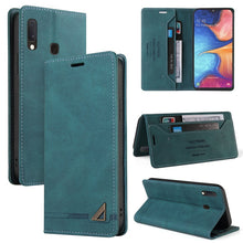 Load image into Gallery viewer, Skin Feel Anti-theft Brush Horizontal Flip Leather Case with Holder &amp; Card Slots &amp; Wallet, For Samsung Galaxy A01, For Samsung Galaxy A02, For Samsung Galaxy A02s EU Edition, For Samsung Galaxy A03s 164mm, For Samsung Galaxy A10, For Samsung Galaxy A10...