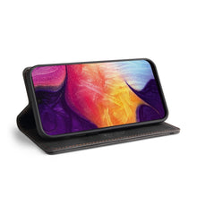 Load image into Gallery viewer, Skin Feel Anti-theft Brush Horizontal Flip Leather Case with Holder &amp; Card Slots &amp; Wallet, For Samsung Galaxy A70