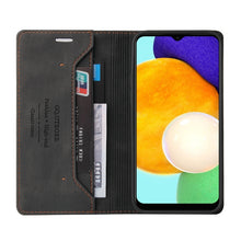 Load image into Gallery viewer, For Samsung Galaxy A03s 166mm Skin Feel Anti-theft Brush Horizontal Flip Leather Case with Holder &amp; Card Slots &amp; Wallet(Brown), For Samsung Galaxy A03s 166mm