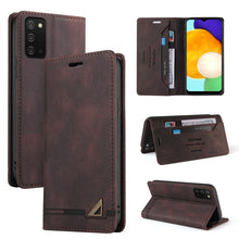 Load image into Gallery viewer, For Samsung Galaxy A03s 166mm Skin Feel Anti-theft Brush Horizontal Flip Leather Case with Holder &amp; Card Slots &amp; Wallet(Brown), For Samsung Galaxy A03s 166mm