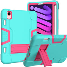 Load image into Gallery viewer, Contrast Color Robot Shockproof Silicone + PC Protective Case with Holder &amp; Pen Slot, For iPad mini 2024 / mini 6