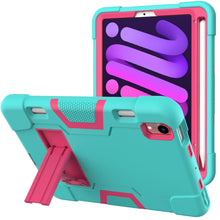 Load image into Gallery viewer, Contrast Color Robot Shockproof Silicone + PC Protective Case with Holder &amp; Pen Slot, For iPad mini 2024 / mini 6