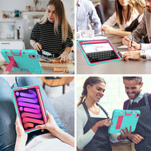 Load image into Gallery viewer, Contrast Color Robot Shockproof Silicone + PC Protective Case with Holder &amp; Pen Slot, For iPad mini 2024 / mini 6