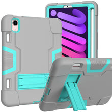 Load image into Gallery viewer, Contrast Color Robot Shockproof Silicone + PC Protective Case with Holder &amp; Pen Slot, For iPad mini 2024 / mini 6