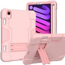 Load image into Gallery viewer, Contrast Color Robot Shockproof Silicone + PC Protective Case with Holder &amp; Pen Slot, For iPad mini 2024 / mini 6