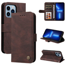 Load image into Gallery viewer, Skin Feel Life Tree Metal Button Horizontal Flip Leather Case with Holder &amp; Card Slot &amp; Wallet &amp; Photo Frame &amp; Strap, For iPhone 13 mini, For iPhone 13, For iPhone 13 Pro, For iPhone 13 Pro Max, For iPhone 12 mini, For iPhone 12 / 12 Pro               ...