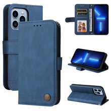 Load image into Gallery viewer, Skin Feel Life Tree Metal Button Horizontal Flip Leather Case with Holder &amp; Card Slot &amp; Wallet &amp; Photo Frame &amp; Strap, For iPhone 13 mini, For iPhone 13, For iPhone 13 Pro, For iPhone 13 Pro Max, For iPhone 12 mini, For iPhone 12 / 12 Pro               ...