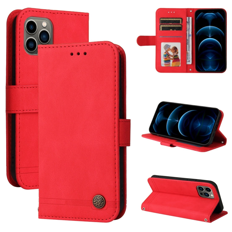 Skin Feel Life Tree Metal Button Horizontal Flip Leather Case with Holder & Card Slot & Wallet & Photo Frame & Strap, For iPhone 13 mini, For iPhone 13, For iPhone 13 Pro, For iPhone 13 Pro Max, For iPhone 12 mini, For iPhone 12 / 12 Pro               ...