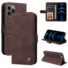 Load image into Gallery viewer, Skin Feel Life Tree Metal Button Horizontal Flip Leather Case with Holder &amp; Card Slot &amp; Wallet &amp; Photo Frame &amp; Strap, For iPhone 13 mini, For iPhone 13, For iPhone 13 Pro, For iPhone 13 Pro Max, For iPhone 12 mini, For iPhone 12 / 12 Pro               ...