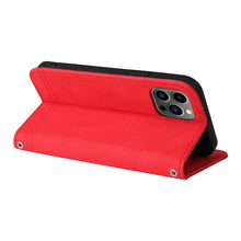 Load image into Gallery viewer, Skin Feel Life Tree Metal Button Horizontal Flip Leather Case with Holder &amp; Card Slot &amp; Wallet &amp; Photo Frame &amp; Strap, For iPhone 11 Pro Max, For iPhone SE 2022 / SE 2020 / 8 / 7, For iPhone 8 Plus / 7 Plus, For iPhone 6 / 6s, For iPhone 6 Plus / 6s Plus