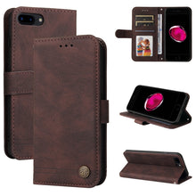 Load image into Gallery viewer, Skin Feel Life Tree Metal Button Horizontal Flip Leather Case with Holder &amp; Card Slot &amp; Wallet &amp; Photo Frame &amp; Strap, For iPhone 11 Pro Max, For iPhone SE 2022 / SE 2020 / 8 / 7, For iPhone 8 Plus / 7 Plus, For iPhone 6 / 6s, For iPhone 6 Plus / 6s Plus