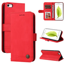 Load image into Gallery viewer, Skin Feel Life Tree Metal Button Horizontal Flip Leather Case with Holder &amp; Card Slot &amp; Wallet &amp; Photo Frame &amp; Strap, For iPhone 11 Pro Max, For iPhone SE 2022 / SE 2020 / 8 / 7, For iPhone 8 Plus / 7 Plus, For iPhone 6 / 6s, For iPhone 6 Plus / 6s Plus