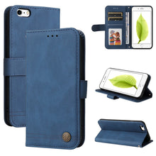 Load image into Gallery viewer, Skin Feel Life Tree Metal Button Horizontal Flip Leather Case with Holder &amp; Card Slot &amp; Wallet &amp; Photo Frame &amp; Strap, For iPhone 11 Pro Max, For iPhone SE 2022 / SE 2020 / 8 / 7, For iPhone 8 Plus / 7 Plus, For iPhone 6 / 6s, For iPhone 6 Plus / 6s Plus