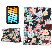 Load image into Gallery viewer, Flowers Cloth Smart Leather Tablet Case, For iPad mini 6 / mini 2024