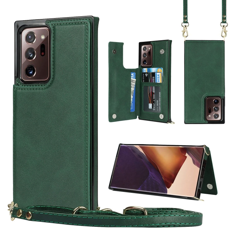 Cross-body Square Double Buckle Flip Card Bag TPU+PU Case with Card Slots & Wallet & Photo & Strap, For Samsung Galaxy Note20, For Samsung Galaxy Note20 Ultra, For Samsung Galaxy S20, For Samsung Galaxy S20 Ultra, For Samsung Galaxy S20 FE             ...