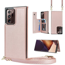 Load image into Gallery viewer, Cross-body Square Double Buckle Flip Card Bag TPU+PU Case with Card Slots &amp; Wallet &amp; Photo &amp; Strap, For Samsung Galaxy Note20, For Samsung Galaxy Note20 Ultra, For Samsung Galaxy S20, For Samsung Galaxy S20 Ultra, For Samsung Galaxy S20 FE             ...