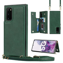 Load image into Gallery viewer, Cross-body Square Double Buckle Flip Card Bag TPU+PU Case with Card Slots &amp; Wallet &amp; Photo &amp; Strap, For Samsung Galaxy Note20, For Samsung Galaxy Note20 Ultra, For Samsung Galaxy S20, For Samsung Galaxy S20 Ultra, For Samsung Galaxy S20 FE             ...