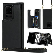 Load image into Gallery viewer, Cross-body Square Double Buckle Flip Card Bag TPU+PU Case with Card Slots &amp; Wallet &amp; Photo &amp; Strap, For Samsung Galaxy Note20, For Samsung Galaxy Note20 Ultra, For Samsung Galaxy S20, For Samsung Galaxy S20 Ultra, For Samsung Galaxy S20 FE             ...