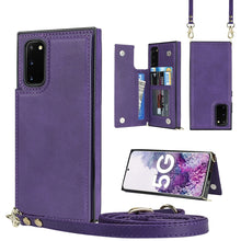 Load image into Gallery viewer, Cross-body Square Double Buckle Flip Card Bag TPU+PU Case with Card Slots &amp; Wallet &amp; Photo &amp; Strap, For Samsung Galaxy Note20, For Samsung Galaxy Note20 Ultra, For Samsung Galaxy S20, For Samsung Galaxy S20 Ultra, For Samsung Galaxy S20 FE             ...