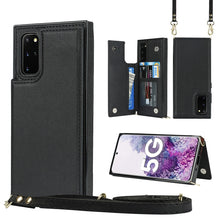 Load image into Gallery viewer, Cross-body Square Double Buckle Flip Card Bag TPU+PU Case with Card Slots &amp; Wallet &amp; Photo &amp; Strap, For Samsung Galaxy Note20, For Samsung Galaxy Note20 Ultra, For Samsung Galaxy S20, For Samsung Galaxy S20 Ultra, For Samsung Galaxy S20 FE             ...