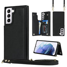 Load image into Gallery viewer, Cross-body Square Double Buckle Flip Card Bag TPU+PU Case with Card Slots &amp; Wallet &amp; Photo &amp; Strap, For Samsung Galaxy Note20, For Samsung Galaxy Note20 Ultra, For Samsung Galaxy S20, For Samsung Galaxy S20 Ultra, For Samsung Galaxy S20 FE             ...