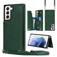 Load image into Gallery viewer, Cross-body Square Double Buckle Flip Card Bag TPU+PU Case with Card Slots &amp; Wallet &amp; Photo &amp; Strap, For Samsung Galaxy Note20, For Samsung Galaxy Note20 Ultra, For Samsung Galaxy S20, For Samsung Galaxy S20 Ultra, For Samsung Galaxy S20 FE             ...