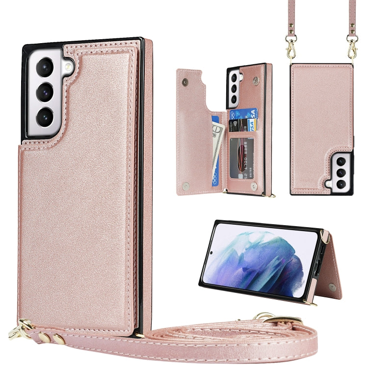 Cross-body Square Double Buckle Flip Card Bag TPU+PU Case with Card Slots & Wallet & Photo & Strap, For Samsung Galaxy Note20, For Samsung Galaxy Note20 Ultra, For Samsung Galaxy S20, For Samsung Galaxy S20 Ultra, For Samsung Galaxy S20 FE             ...