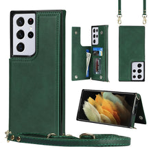Load image into Gallery viewer, Cross-body Square Double Buckle Flip Card Bag TPU+PU Case with Card Slots &amp; Wallet &amp; Photo &amp; Strap, For Samsung Galaxy Note20, For Samsung Galaxy Note20 Ultra, For Samsung Galaxy S20, For Samsung Galaxy S20 Ultra, For Samsung Galaxy S20 FE             ...