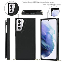 Load image into Gallery viewer, Cross-body Square Double Buckle Flip Card Bag TPU+PU Case with Card Slots &amp; Wallet &amp; Photo &amp; Strap, For Samsung Galaxy S21+ 5G