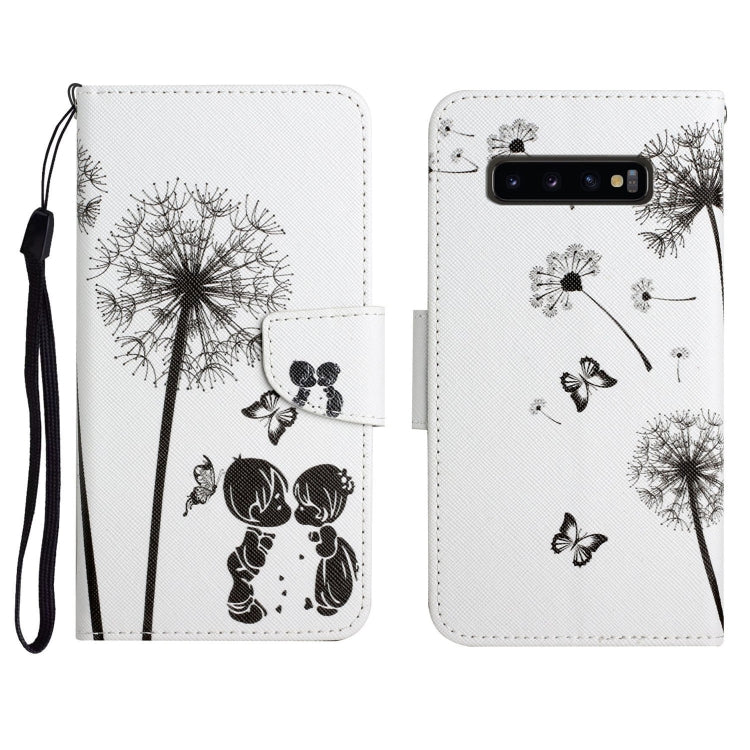 Painted Pattern Horizontal Flip Leather Case with Holder & Card Slot & Wallet, For Samsung Galaxy S10, For Samsung Galaxy S10+