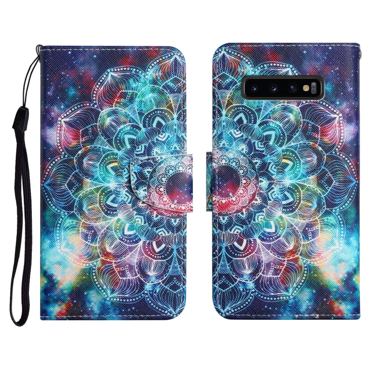 Painted Pattern Horizontal Flip Leather Case with Holder & Card Slot & Wallet, For Samsung Galaxy S10, For Samsung Galaxy S10+