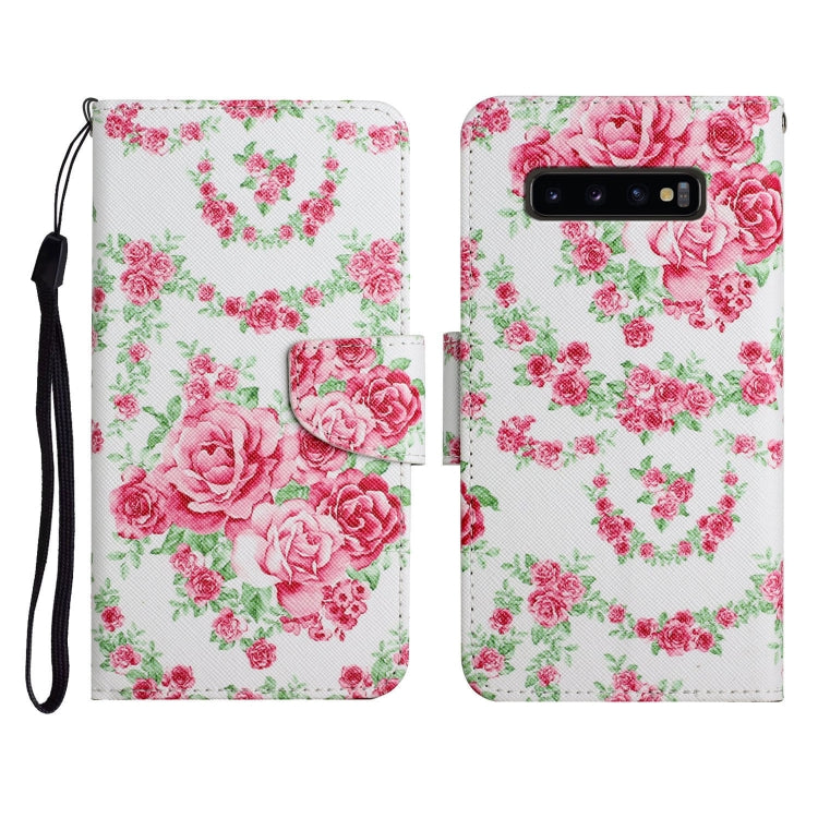 Painted Pattern Horizontal Flip Leather Case with Holder & Card Slot & Wallet, For Samsung Galaxy S10, For Samsung Galaxy S10+