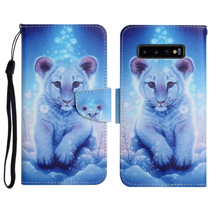 Painted Pattern Horizontal Flip Leather Case with Holder & Card Slot & Wallet, For Samsung Galaxy S10, For Samsung Galaxy S10+