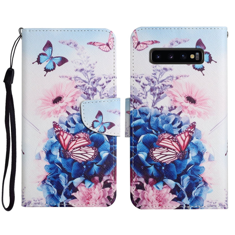 Painted Pattern Horizontal Flip Leather Case with Holder & Card Slot & Wallet, For Samsung Galaxy S10, For Samsung Galaxy S10+