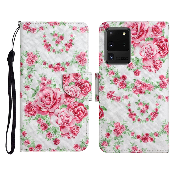Painted Pattern Horizontal Flip Leather Case with Holder & Card Slot & Wallet, For Samsung Galaxy S20 Ultra, For Samsung Galaxy S21 5G