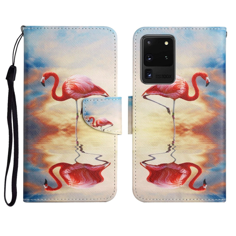 Painted Pattern Horizontal Flip Leather Case with Holder & Card Slot & Wallet, For Samsung Galaxy S20 Ultra, For Samsung Galaxy S21 5G