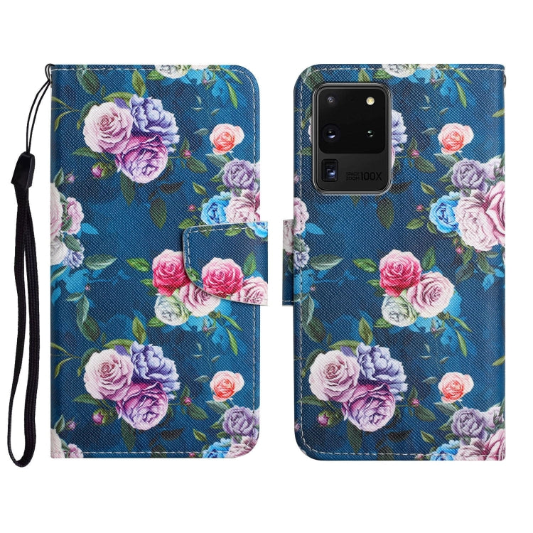 Painted Pattern Horizontal Flip Leather Case with Holder & Card Slot & Wallet, For Samsung Galaxy S20 Ultra, For Samsung Galaxy S21 5G