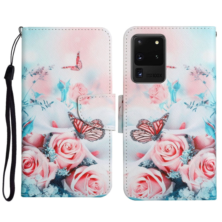 Painted Pattern Horizontal Flip Leather Case with Holder & Card Slot & Wallet, For Samsung Galaxy S20 Ultra, For Samsung Galaxy S21 5G