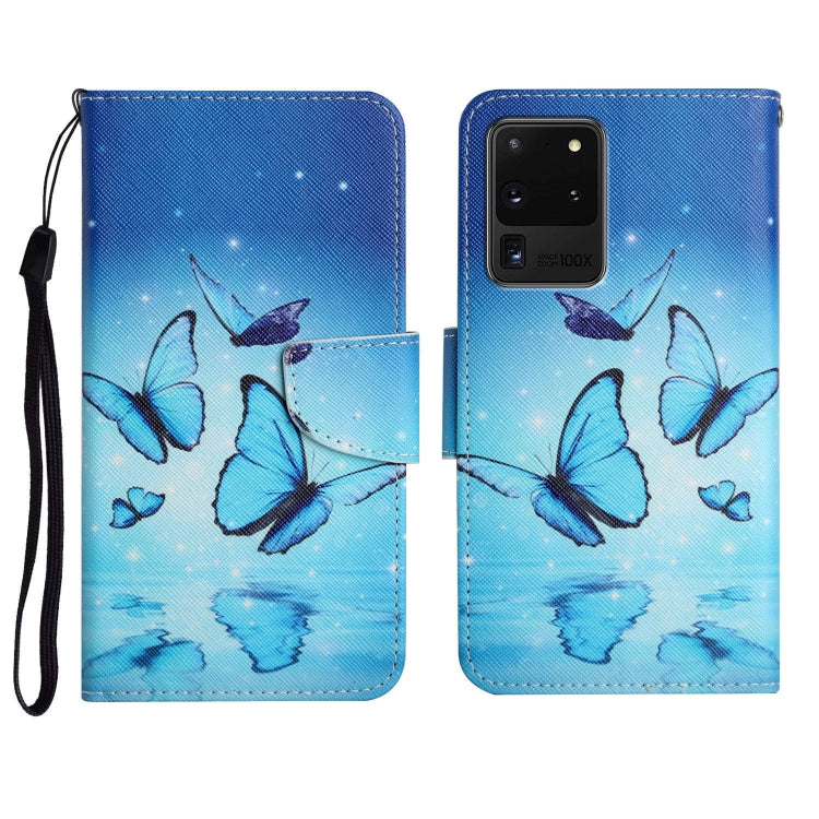 Painted Pattern Horizontal Flip Leather Case with Holder & Card Slot & Wallet, For Samsung Galaxy S20 Ultra, For Samsung Galaxy S21 5G