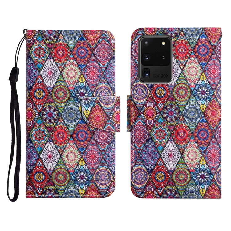 Painted Pattern Horizontal Flip Leather Case with Holder & Card Slot & Wallet, For Samsung Galaxy S20 Ultra, For Samsung Galaxy S21 5G