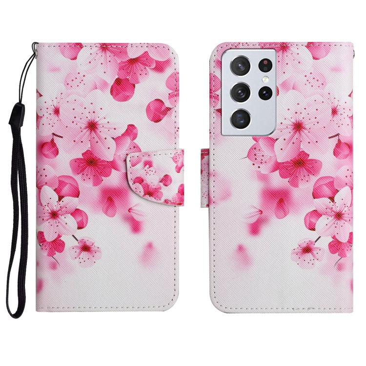 Painted Pattern Horizontal Flip Leather Case with Holder & Card Slot & Wallet, For Samsung Galaxy S21 Ultra 5G
