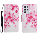 Painted Pattern Horizontal Flip Leather Case with Holder & Card Slot & Wallet, For Samsung Galaxy S21 Ultra 5G