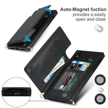 Load image into Gallery viewer, Cross-body Square Double Buckle Flip Card Bag TPU+PU Case with Card Slots &amp; Wallet &amp; Photo &amp; Strap, For iPhone XS / X, For iPhone XS Max, For iPhone XR