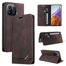 Load image into Gallery viewer, Skin Feel Anti-theft Brush Horizontal Flip Leather Case with Holder &amp; Card Slots &amp; Wallet, For Xiaomi Redmi Note 9 5G, For Xiaomi Redmi Note 9S, For Xiaomi Redmi Note 10 5G, For Xiaomi Redmi Note 10 Pro 5G, For Xiaomi Mi 11 Pro, For Xiaomi Mi 11 Ultra ...