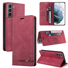 Load image into Gallery viewer, Skin Feel Anti-theft Brush Horizontal Flip Leather Case with Holder &amp; Card Slots &amp; Wallet, For Samsung Galaxy S21 5G, For Samsung Galaxy S21+ 5G, For Samsung Galaxy S21 Ultra 5G, For Samsung Galaxy S21 FE 5G, For Samsung Galaxy S20                     ...