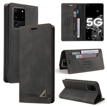 Load image into Gallery viewer, Skin Feel Anti-theft Brush Horizontal Flip Leather Case with Holder &amp; Card Slots &amp; Wallet, For Samsung Galaxy S21 5G, For Samsung Galaxy S21+ 5G, For Samsung Galaxy S21 Ultra 5G, For Samsung Galaxy S21 FE 5G, For Samsung Galaxy S20                     ...