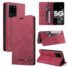 Load image into Gallery viewer, Skin Feel Anti-theft Brush Horizontal Flip Leather Case with Holder &amp; Card Slots &amp; Wallet, For Samsung Galaxy S21 5G, For Samsung Galaxy S21+ 5G, For Samsung Galaxy S21 Ultra 5G, For Samsung Galaxy S21 FE 5G, For Samsung Galaxy S20                     ...