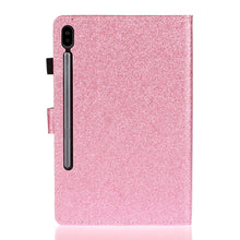 Load image into Gallery viewer, Varnish Glitter Powder Horizontal Flip Leather Case with Holder &amp; Card Slot