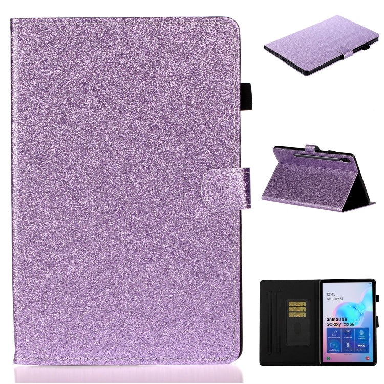 Varnish Glitter Powder Horizontal Flip Leather Case with Holder & Card Slot